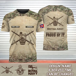 Personalized UK Army Been There Done That & Damn Proud Of It UK Veteran 3D T-shirt Printed AHVQ241700