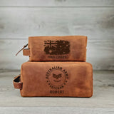 Personalized Australian Veteran Australia Flag Custom Name & Time Retro Toiletry Bag Printed AHHN241714