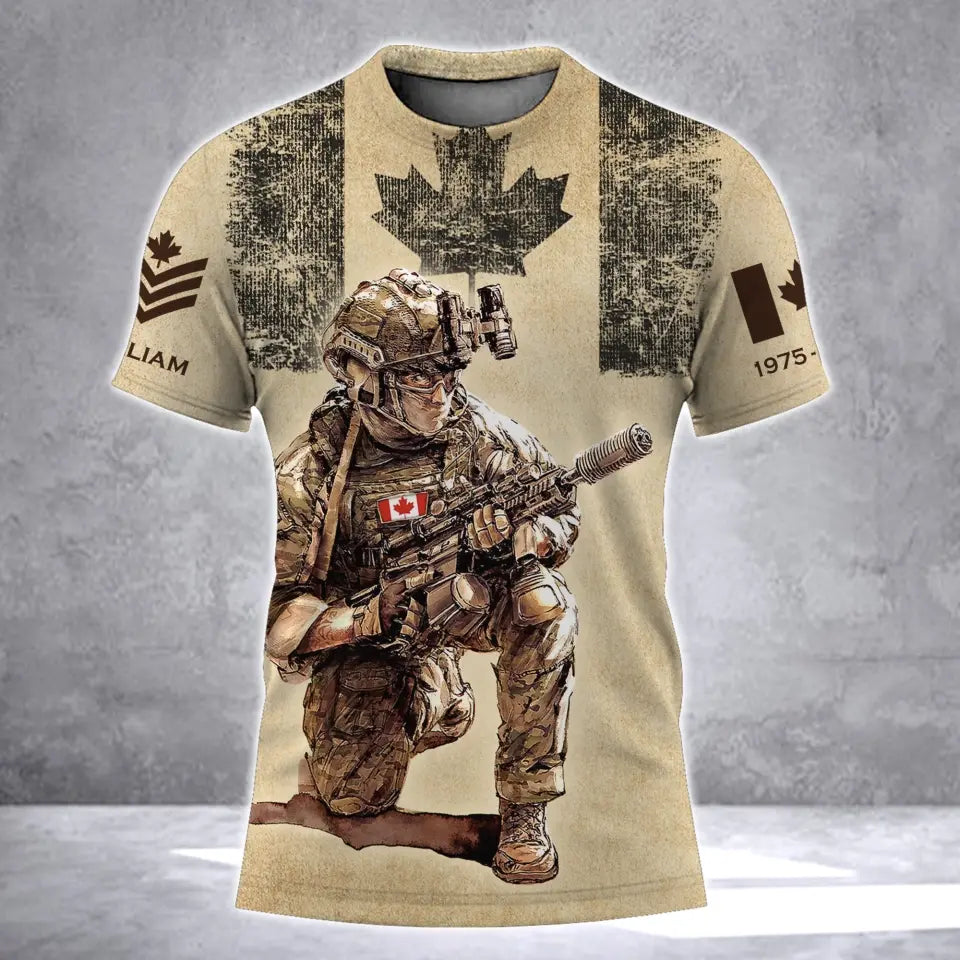 Personalized Canadian Army Been There Done That & Damn Proud Of It 3D T-shirt Printed AHVA241713