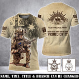 Personalized Australian Army Been There Done That & Damn Proud Of It 3D T-shirt Printed AHVA241713