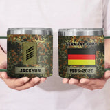 Personalized German Army Veteran Rank Camo  German Flag Coffee Cup Printed KVH241731