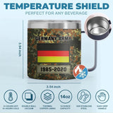 Personalized German Army Veteran Rank Camo  German Flag Coffee Cup Printed KVH241731