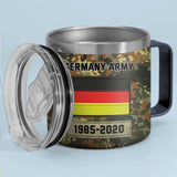 Personalized German Army Veteran Rank Camo  German Flag Coffee Cup Printed KVH241731