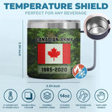 Personalized Canadian Army Veteran Rank Camo  Canada Flag Coffee Cup Printed KVH241731