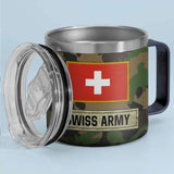 Personalized Swiss Army Veteran Rank Camo Custom Name Coffee Cup 3D Printed AHVA241745