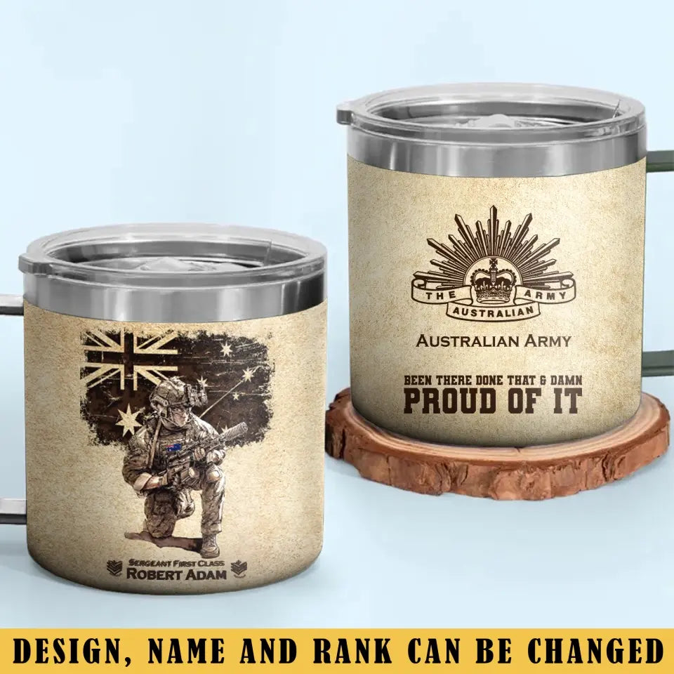 Personalized Australian Army Veteran Been There Done That & Damn Proud Of It Coffee Cup Printed AHVQ241737