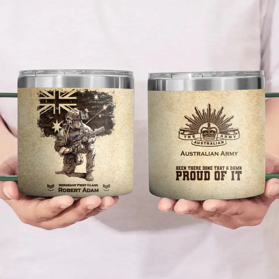 Personalized Australian Army Veteran Been There Done That & Damn Proud Of It Coffee Cup Printed AHVQ241737