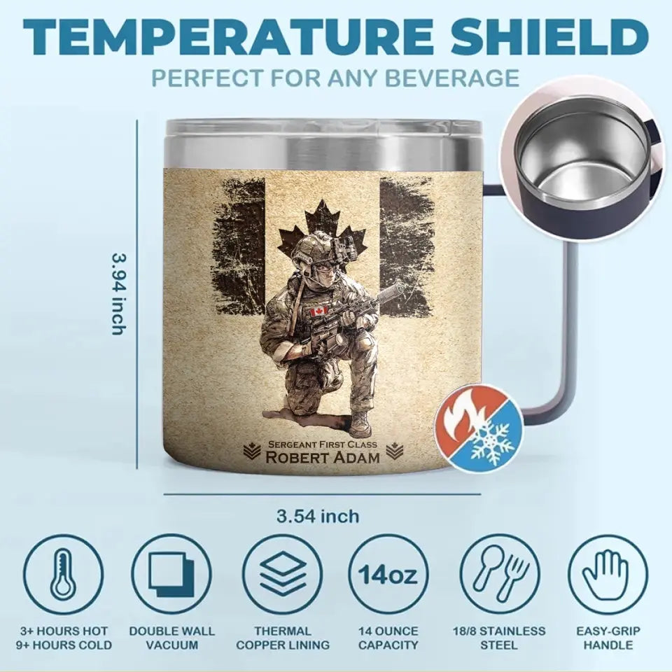 Personalized Canadian Army Veteran Been There Done That & Damn Proud Of It Coffee Cup Printed AHVQ241737