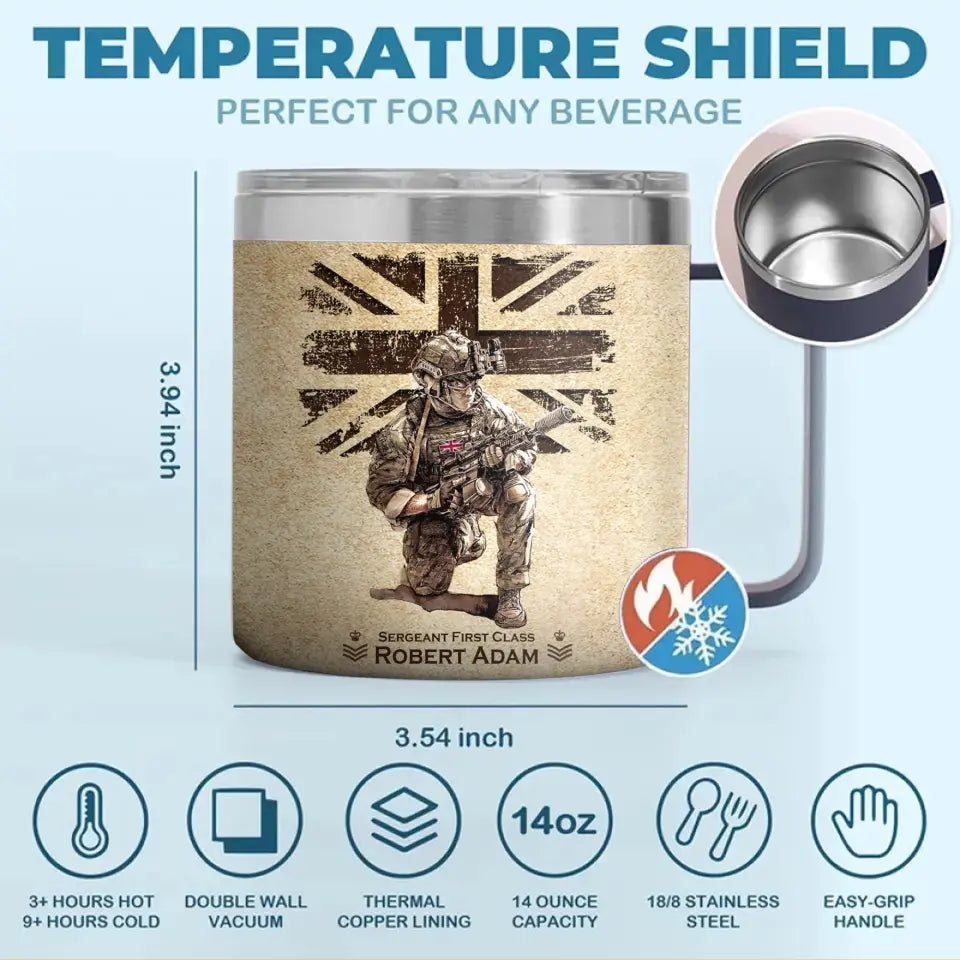 Personalized British Army Veteran Been There Done That & Damn Proud Of It Coffee Cup Printed AHVQ241737