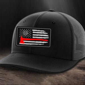 Personalized US Firefighter ID Number US Firefighter Flag Half-mesh Cap Printed QTVQ241730