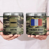 Personalized French Army Veteran Rank Camo Custom Name Coffee Cup 3D Printed AHVA241745