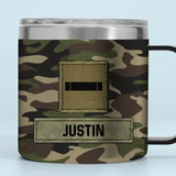 Personalized French Army Veteran Rank Camo Custom Name Coffee Cup 3D Printed AHVA241745