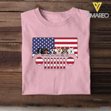 Personalized Dogs with Names Jeep US Flag T-shirt Printed VQ241746