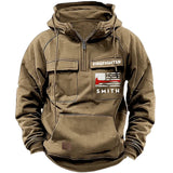 Personalized US Firefighter Flag Custom Name 
American Retro Hooded Sweatshirt Printed QTKH241759