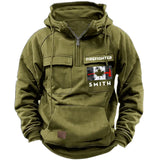 Personalized Canadian Firefighter Flag Custom Name American Retro Hooded Sweatshirt Printed QTKH241759