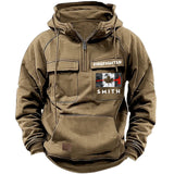 Personalized Canadian Firefighter Flag Custom Name American Retro Hooded Sweatshirt Printed QTKH241759