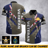 Personalized Australian Army Veteran Australia Flag & Logo Custom Name & Rank Polo Shirt Printed AHVA241763