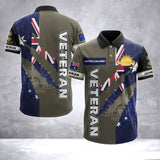 Personalized Australian Army Veteran Australia Flag & Logo Custom Name & Rank Polo Shirt Printed AHVA241763