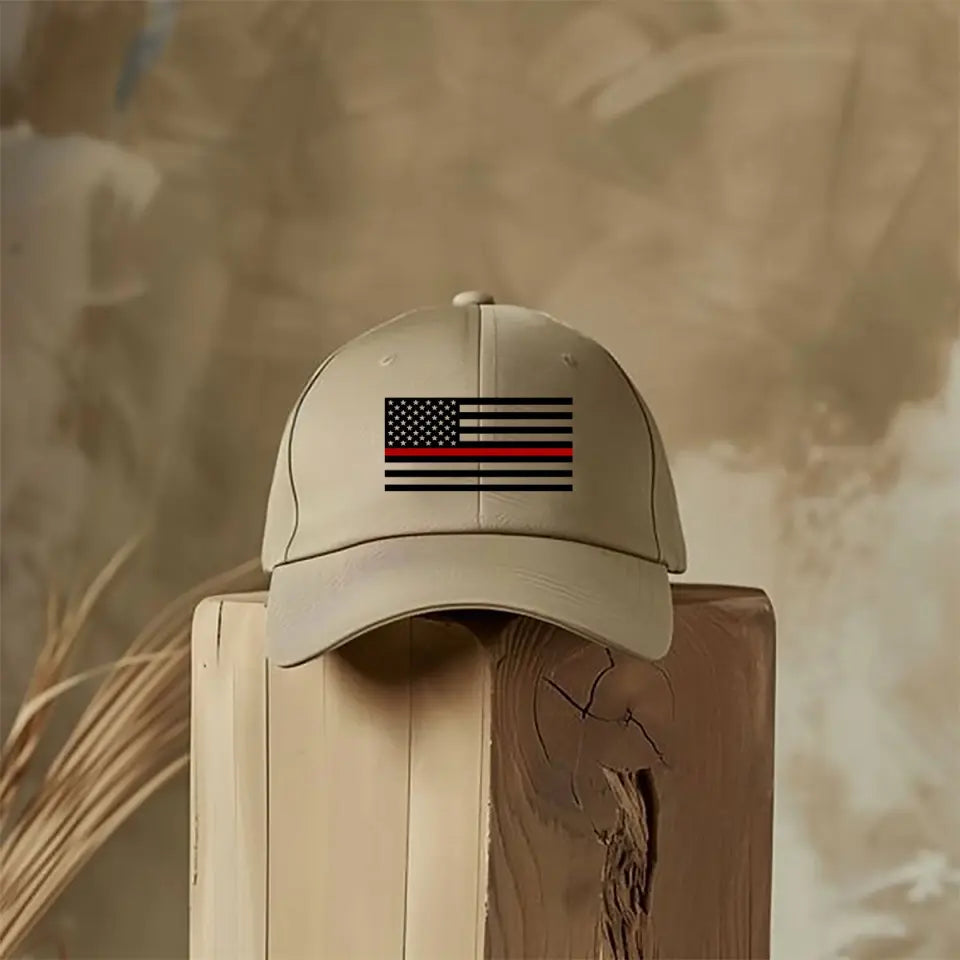 Personalized US Firefighter Flag Custom Name Cap 3D Printed QTVQ241768