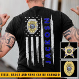 Personalized US Police Badge & Name Police Officer T-shirt Printed KVH241762