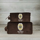 Personalized US Police Badge Retired US Police Officer Custom Time Retro Toiletry Bag Printed KVH241786