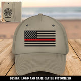 Personalized US Firefighter Flag Custom Name Cap 3D Printed QTVQ241768