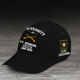 Personalized University US Army Logo Custom Name & Time Black Cap 2D Printed KVH241773