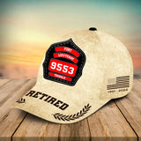 Personalized Retired US Firefighter ID & Department US Flag 3D Cap Printed AHVA241788