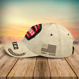 Personalized Retired US Firefighter ID & Department US Flag 3D Cap Printed AHVA241788