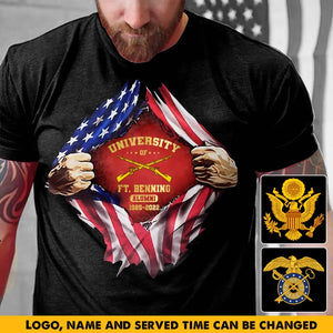 Personalized US University Of Military US Flag T-shirt Printed KVH241810