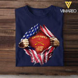 Personalized US University Of Military US Flag T-shirt Printed KVH241810