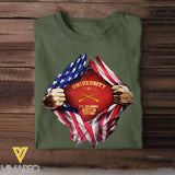 Personalized US University Of Military US Flag T-shirt Printed KVH241810