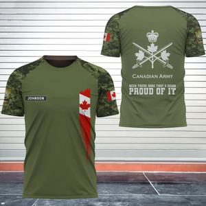 Personalized Canadian Army Been There Done That & Damn Proud Of It Canadian Veteran Camo Logo 3D T-shirt Printed AHVQ241819