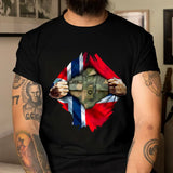 Personalized Norwegian Veteran Rank Camo Norwegian Flag T-shirt Printed LVA241823