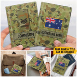 Personalized Australian Army Veteran Rank Camo & Name Passport Holder Printed AHVA241821