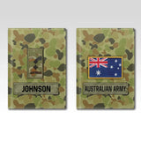 Personalized Australian Army Veteran Rank Camo & Name Passport Holder Printed AHVA241821
