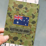 Personalized Australian Army Veteran Rank Camo & Name Passport Holder Printed AHVA241821