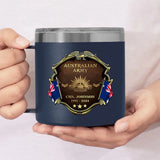 Personalized Australian Army Veteran Rank Gold & Service Time Coffee Cup 2D Printed AHHN241815