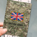 Personalized British Army Veteran Rank Camo & Name Passport Holder Printed AHVA241821