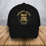 Personalized French Veteran Retired Custom Rank & Name Served Time Black Cap Printed AHVA24833