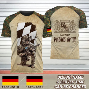 Personalized Bavaria Been There Done That & Damn Proud Of It German Veteran Camo Logo 3D T-shirt Printed AHVQ241827