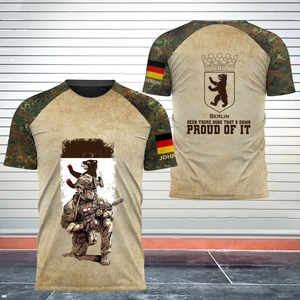Personalized Berlin Been There Done That & Damn Proud Of It German Veteran Camo Logo 3D T-shirt Printed AHVQ241827