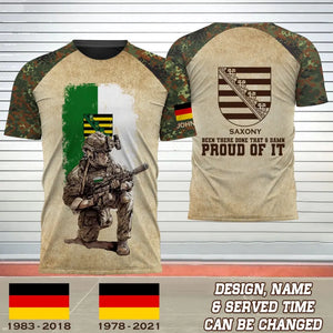 Personalized Saxony Been There Done That & Damn Proud Of It German Veteran Camo Logo 3D T-shirt Printed AHVQ241827