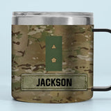 Personalized Danish Army Veteran Rank Camo Coffee Cup Printed AHVA241826