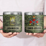 Personalized Canadian Veteran Rank Camo & Logo Coffee Cup Printed AHHN241846