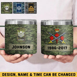 Personalized Canadian Veteran Rank Camo & Logo Coffee Cup Printed AHHN241846