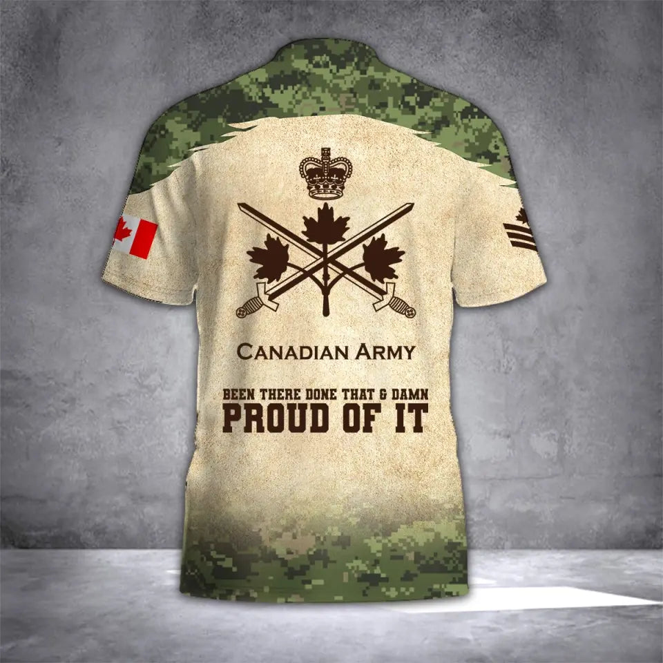 Personalized Canadian Army Been There Done That & Damn Proud Of It Half Turtleneck Short Sleeve Polo Printed AHVQ241842