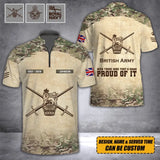 Personalized British Army Been There Done That & Damn Proud Of It Half Turtleneck Short Sleeve Polo Printed AHVQ241842