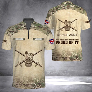 Personalized British Army Been There Done That & Damn Proud Of It Half Turtleneck Short Sleeve Polo Printed AHVQ241842