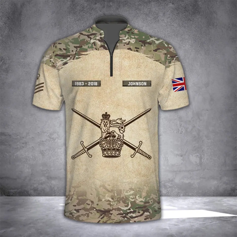 Personalized British Army Been There Done That & Damn Proud Of It Half Turtleneck Short Sleeve Polo Printed AHVQ241842